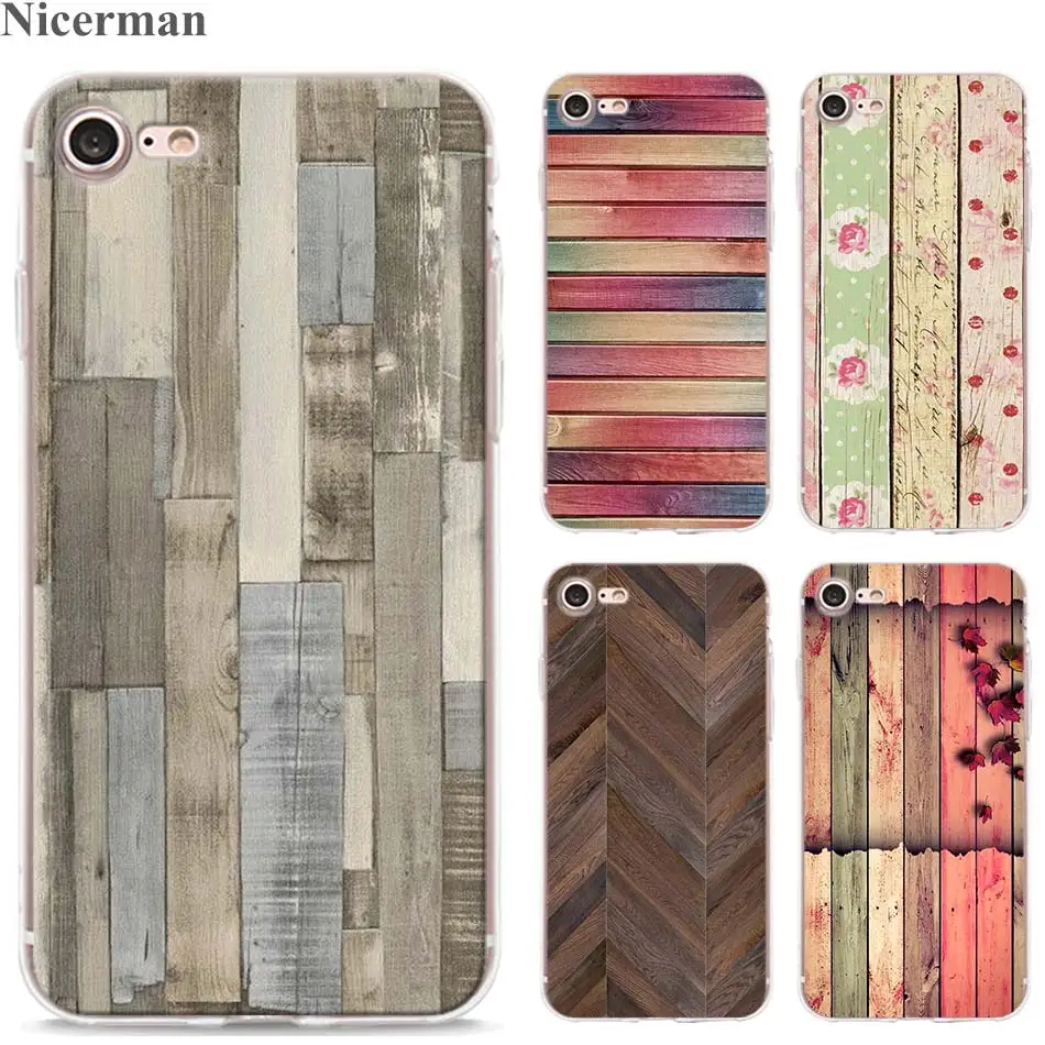 

Silicon Coque TPU Soft Shell Clear Cover cases for Apple iPhone 8 7 6s Plus SE 5s X XR XS MAX Pastel wooden colour blocking