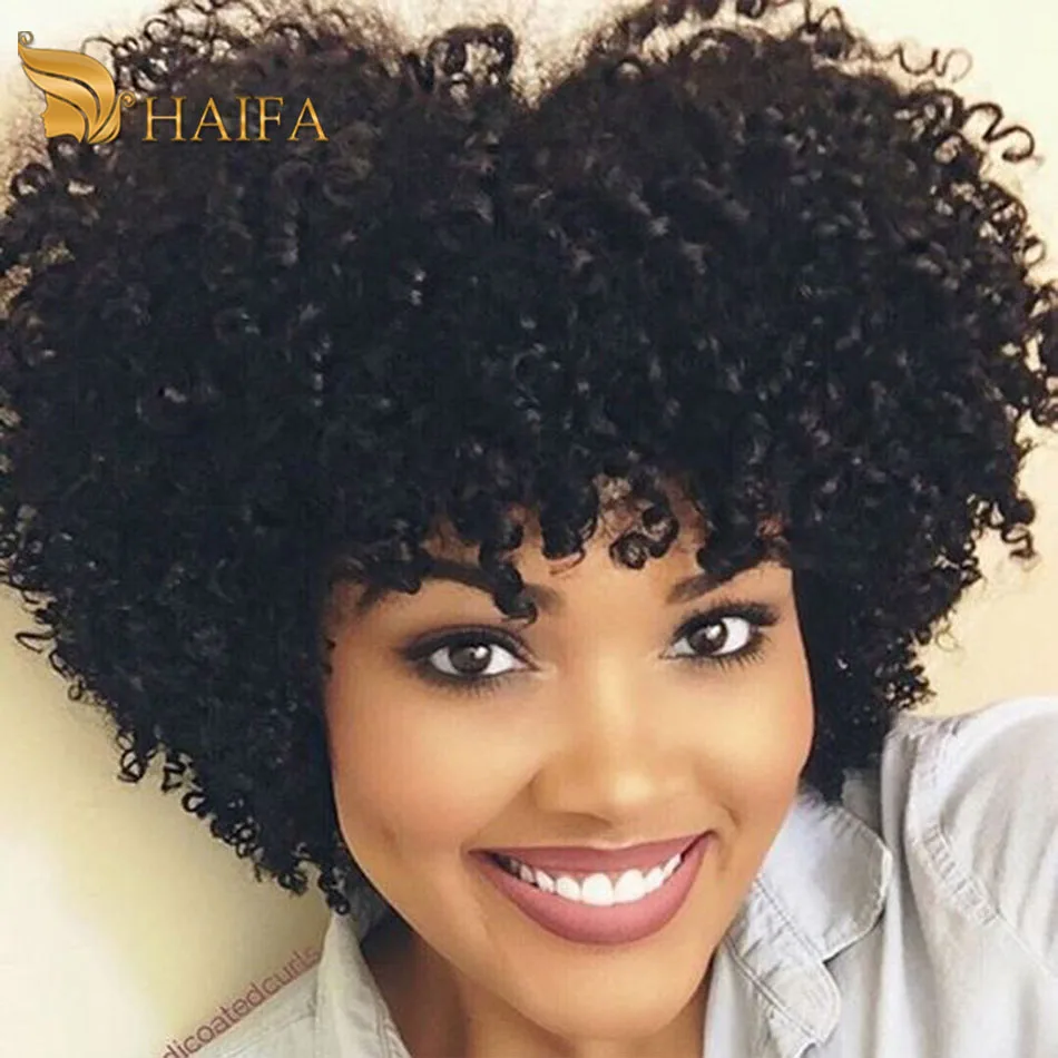 Haifa Hair Peruvian Kinky Curly Virgin Hair 3 bundles Afro Kinky Curly Human Hair Extensions Queen Hair Products Free Shipping