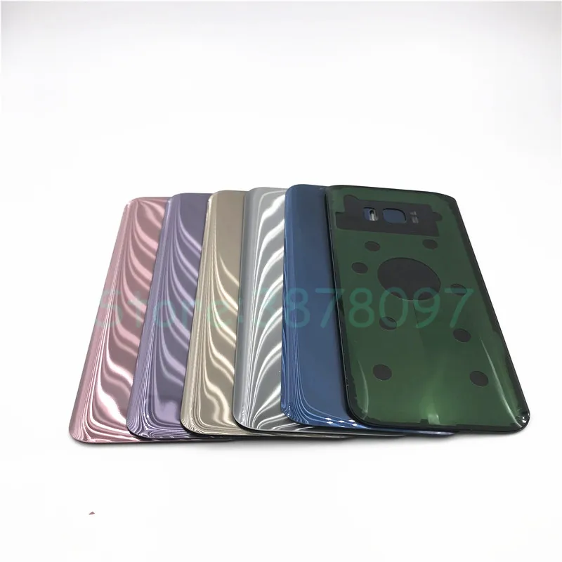 10 шт./лот для Samsung Galaxy S8 Plus G955F задняя крышка батарейного отсека Дверь Задняя стеклянная крышка корпуса чехол с логотипом
