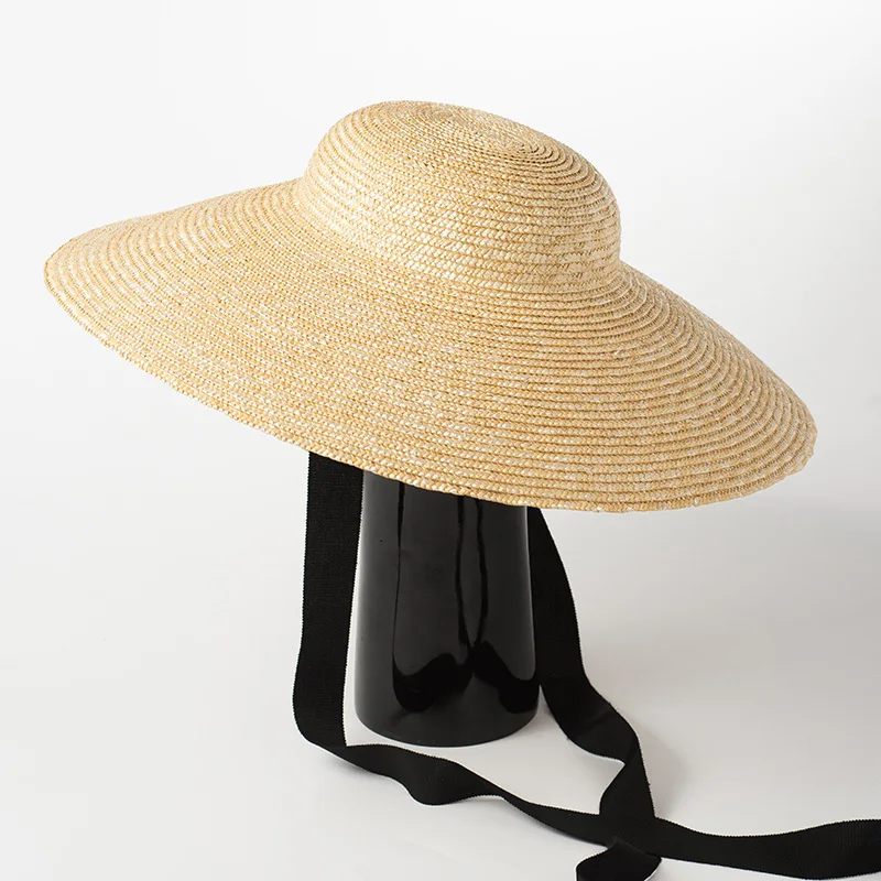 

[La MaxPa] Wide Brim Sun Hat for Women 2018 Summer Beach Straw Hats for Ladies Vintage Bucket Hats with Ribbon Ties