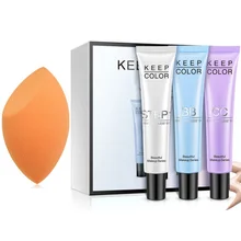 Konjac Губка Слоеного Сочетание Корректор Изоляции Мороз Основой bb Крем Увлажняющий тональный крем Макияж корректор для лица Набор 3 ШТ тональный крем. палитра коректоров для лица корейская косметика