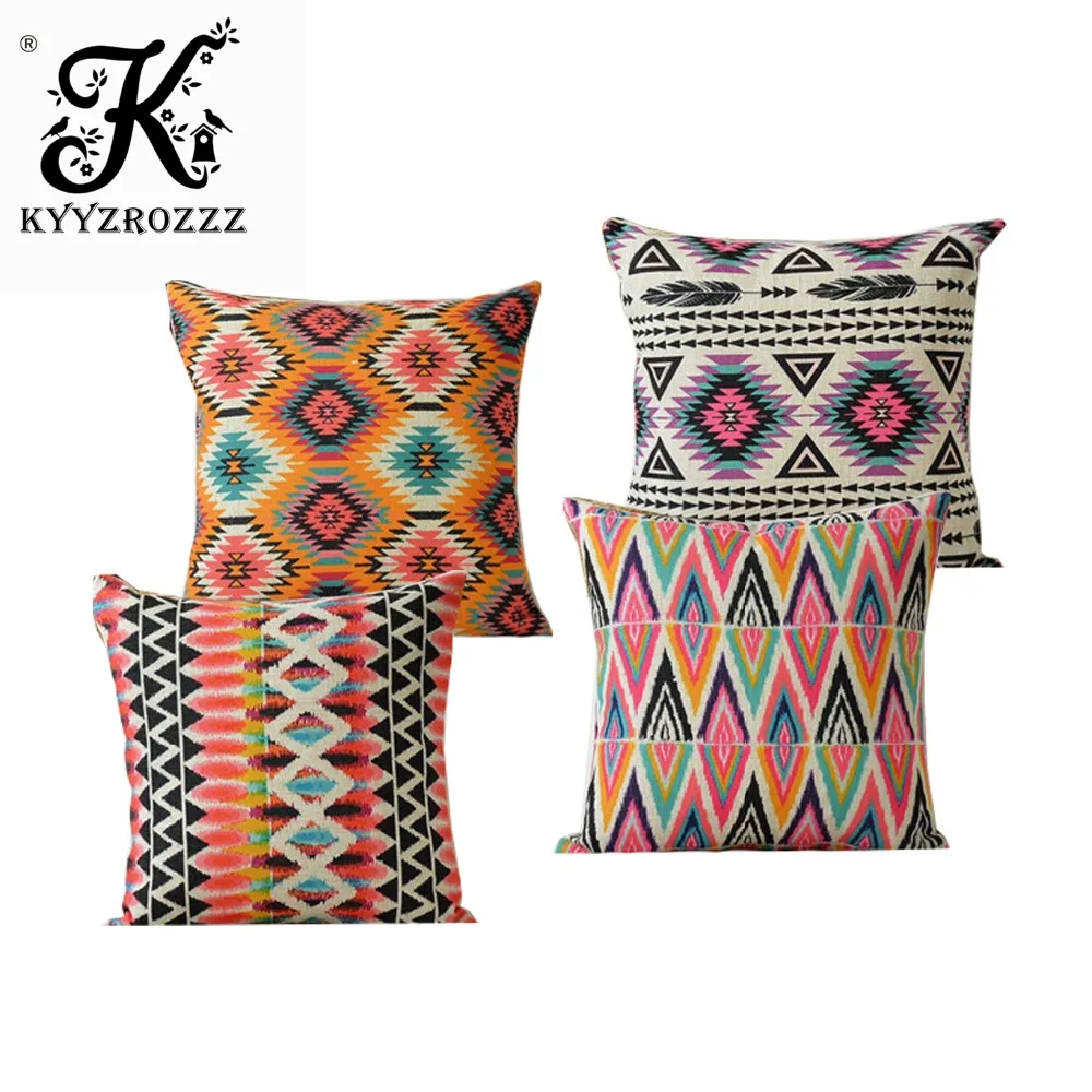 

Bohemia Decorative Cushions Cover Boho Throw Pillows Case Ethnic Geometric Cushion Cover Home Decor Pillowcase for sofa 45x45cm