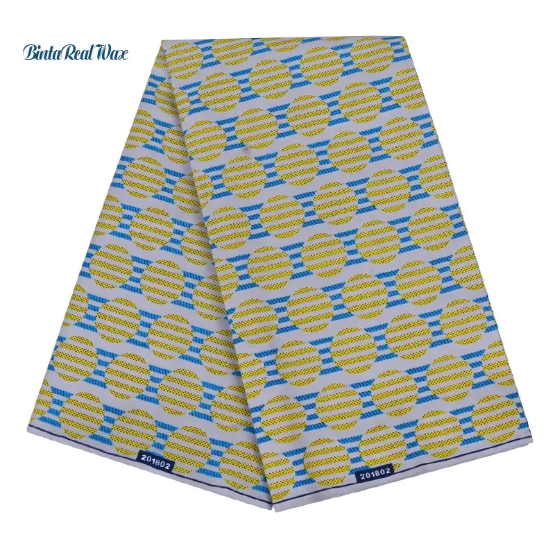 

High Quality 6 yard African Fabric for Party Dress 100% Polyester African Wax Prints Fabric New Hollandais Wax FP6193