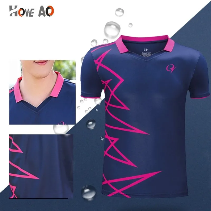 HOWE AO одежда для настольного тенниса для женщин/мужчин, комплект для бадминтона, рубашка для настольного тенниса, рубашка для бадминтона+ шорты