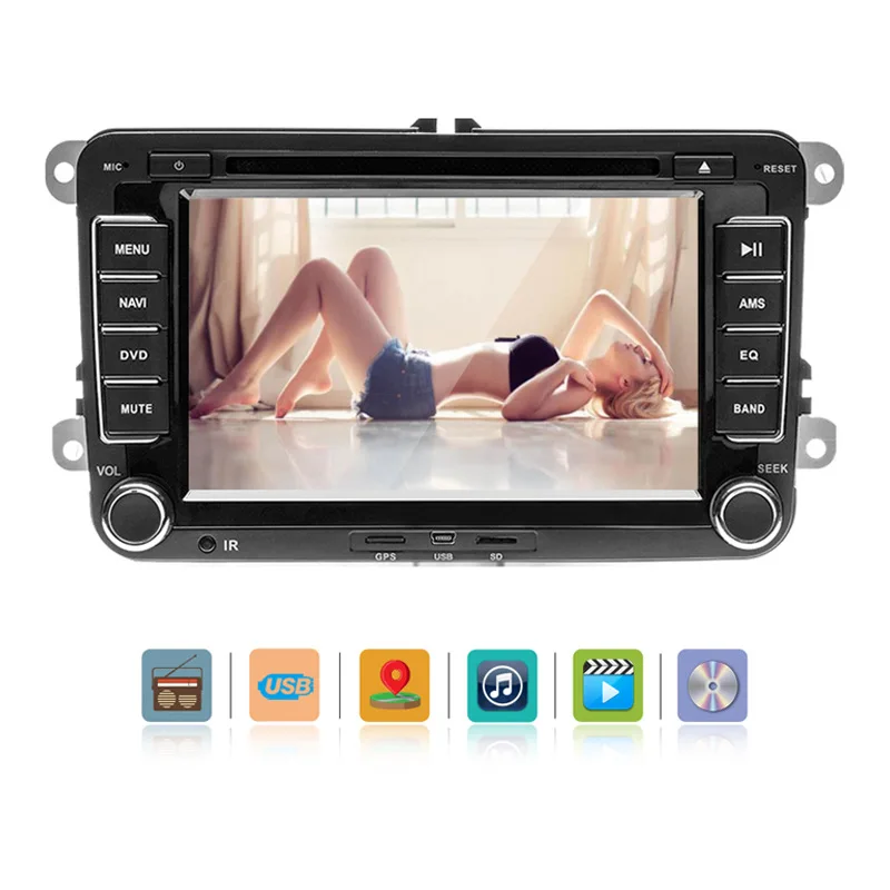 Clearance 7 inch Car Multimedia player 2 Din Car DVD Rear View Mirror Monitor Camera Video Auto Parking Assistance Night Vision Reversing 3