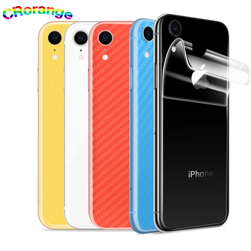 

CRorange Carbon Fiber Back Film For iPhone X XS Tiny Matte Screen Protector For iPhone XR xs max HD Soft Film Back Film