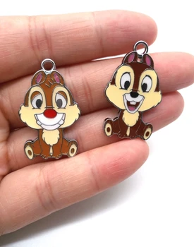 

New 30 pcs cartoon chipmunk Metal Charms Jewelry DIY Making Pendants M-55