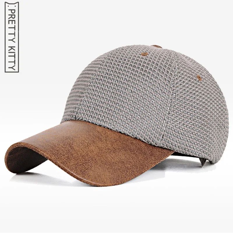 

PRETTY LITTY brand 2017 Fashion Linen Baseball Caps for Women Men Snapback Caps Leisure Hat