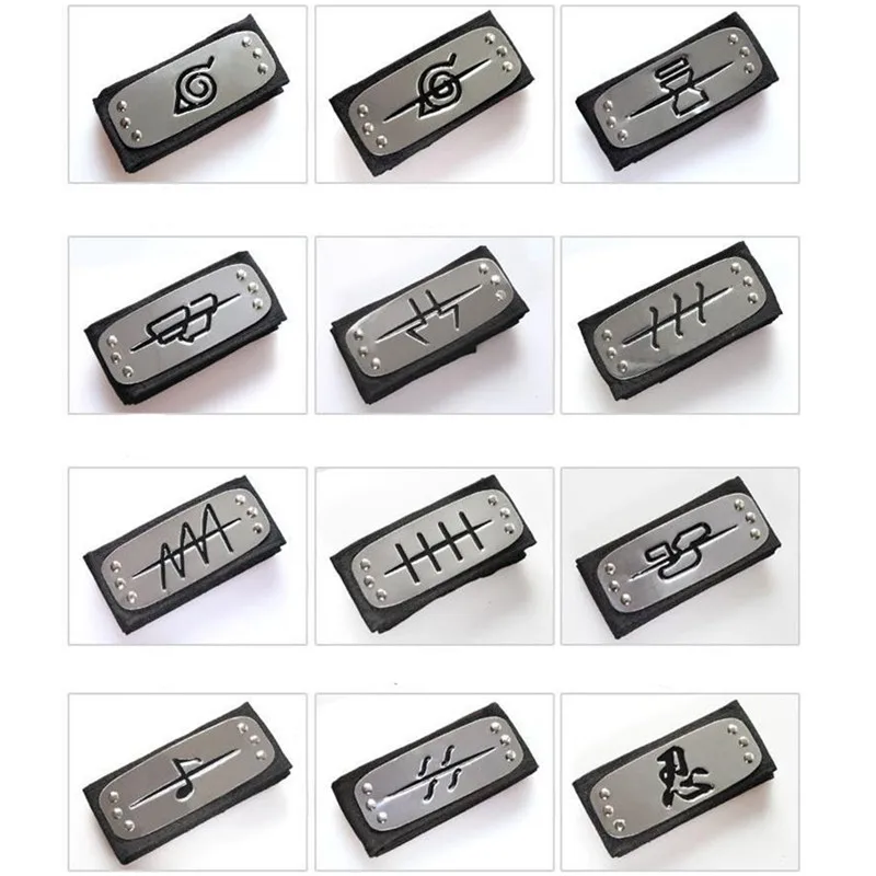 

14 Styles Anime Naruto Headband Cosplay Kids Toys Unisex Guard Headband Cartoon Games Toy Gifts With Bandage Retail Box 12cm