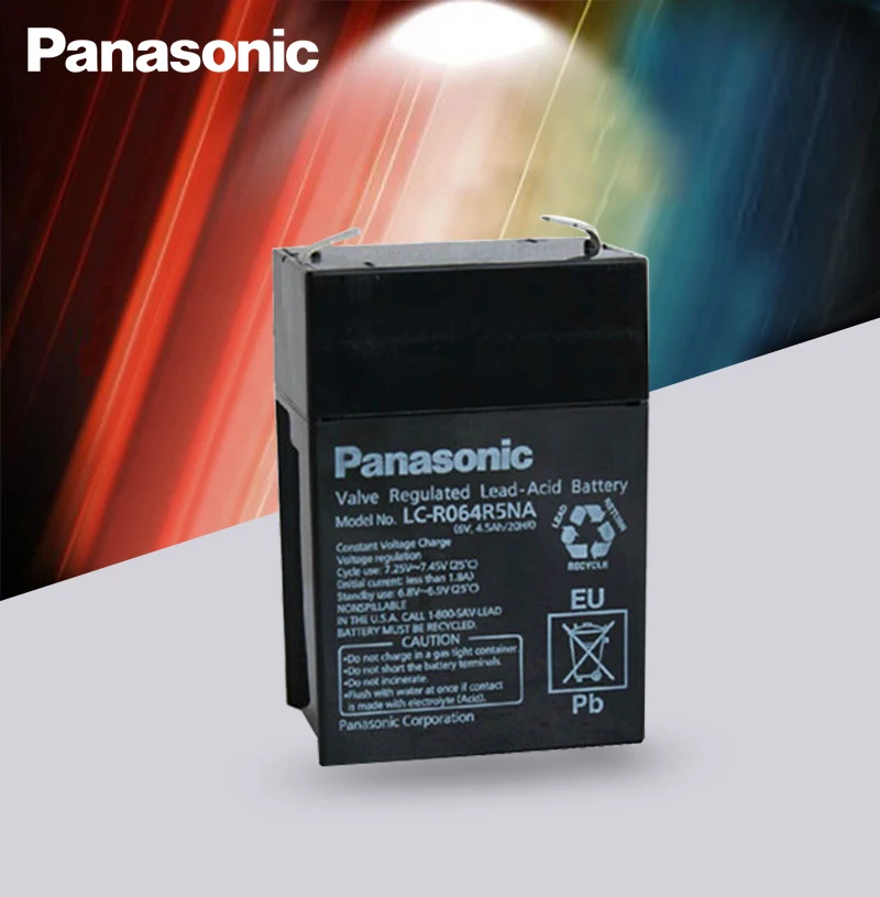 Panasonic 6V 4.5AH аккумуляторные батареи свинцово-кислотный Перезаряжаемые батареи Детский электромобиль электронный сказал аварийной ситуации