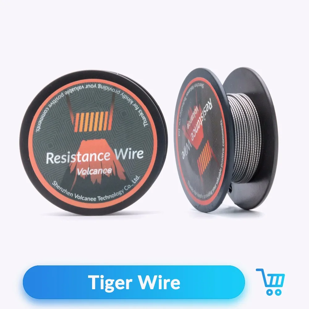 

Volcanee 5m/roll 26G 24G Tiger Clapton Heating Wire Coil DIY Tools for RDTA RBA Tank Vape Atomizer E Cigarette Accessories