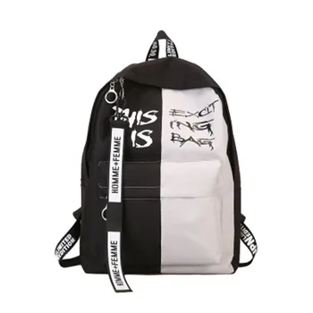

2018 new style autumn and winter Personality print casual bag impact color shoulder backpack Student bag