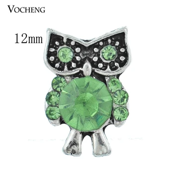 

Vocheng Snap Interchangeable Jewelry Accessory Small 12mm Cute Owl Crystal Button Ginger Snap Jewelry (Vn-428)