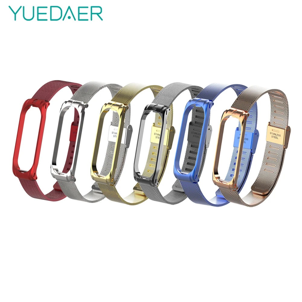 

Bracelet For Xiaomi Mi Band 3 Strap Milanese Buckle Metal Wrist Strap Screwless Band For Xiaomi Mi Band 4 Smart Accessories
