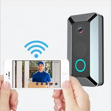 1080 HD Video Doorbell Wireless V6 Doorbell Automatic induction Video IP64 Waterproof HD WiFi Security Camera Real-Time Video