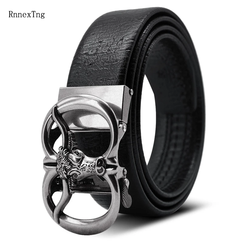 

RnnexTng The New belts fashion Luxury Genuine Leather designer High Quality Automatic Belt Man Buckle Real Jeans belt