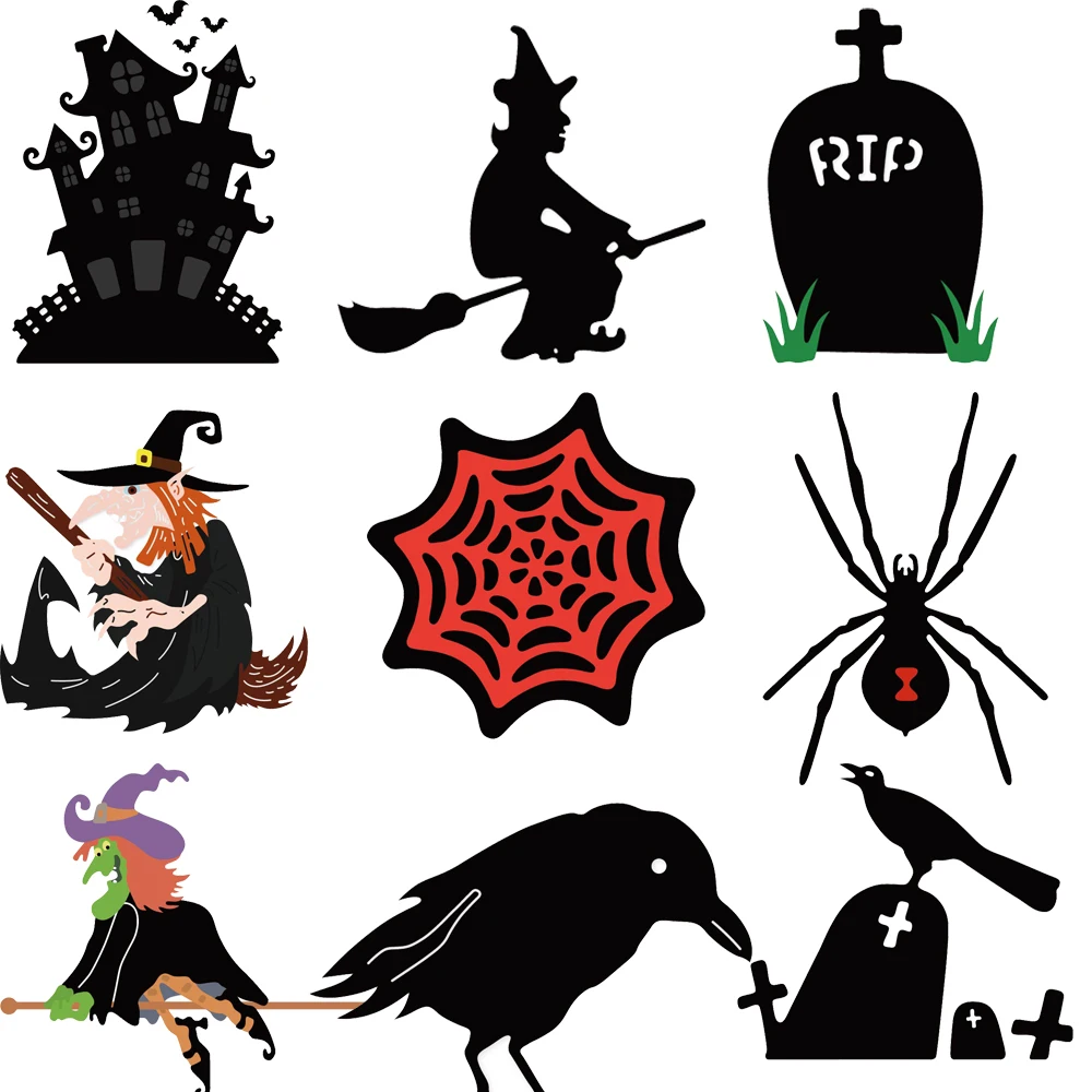 

Estel Metal Steel Cutting Dies Halloween Witch Castle Embossing Die Stencil for Scrapbook Album Card Making Hot Sales Die Cut