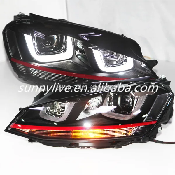 Фара с ангельскими глазками для VOLKSWAGEN Golf 7 GTI Double U Style SY 2013 2014 V4|volkswagen wall|v3 cellphonev3 |