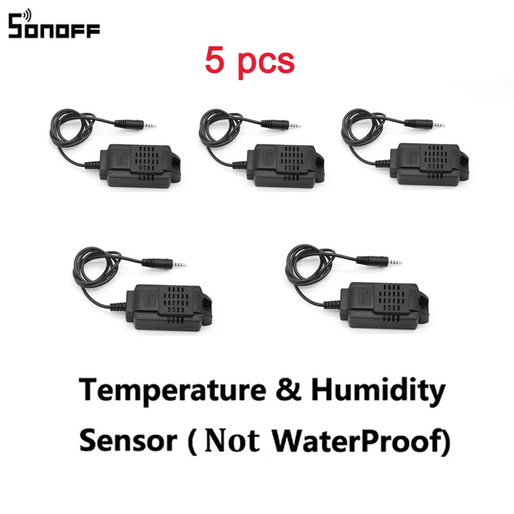 5 шт. SONOFF TH10/TH16 переключатель и датчик Ds18b20 водонепроницаемый зонд Wifi контроль температуры удаленный Wifi умный дом - Комплект: 5PCS Si7021