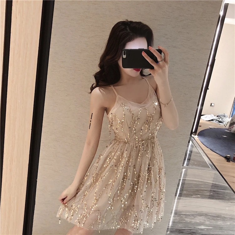 

sexy a-line summer tassel Backless spaghetti strap off shoulder fashion brand mini-dress Women's Clothing vestidos verano 2019