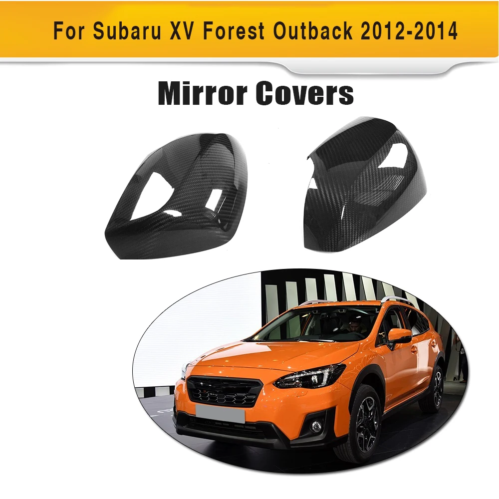 Carbon Fiber Add On Style Rearview Mirrors Caps Covers for Subaru XV Forester Outback 2012-2014 2PCS Car Styling Carbon Fiber Add On Style Rearview Mirrors Caps Covers for Subaru XV Forester Outback 2012-2014 2PCS Car Styling