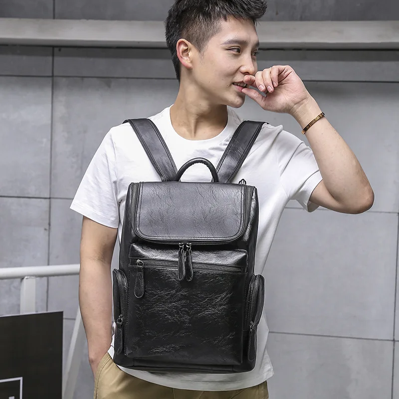 

Summer new Japanese style shoulder bag pu leather boys backpack bag fashion travel bag
