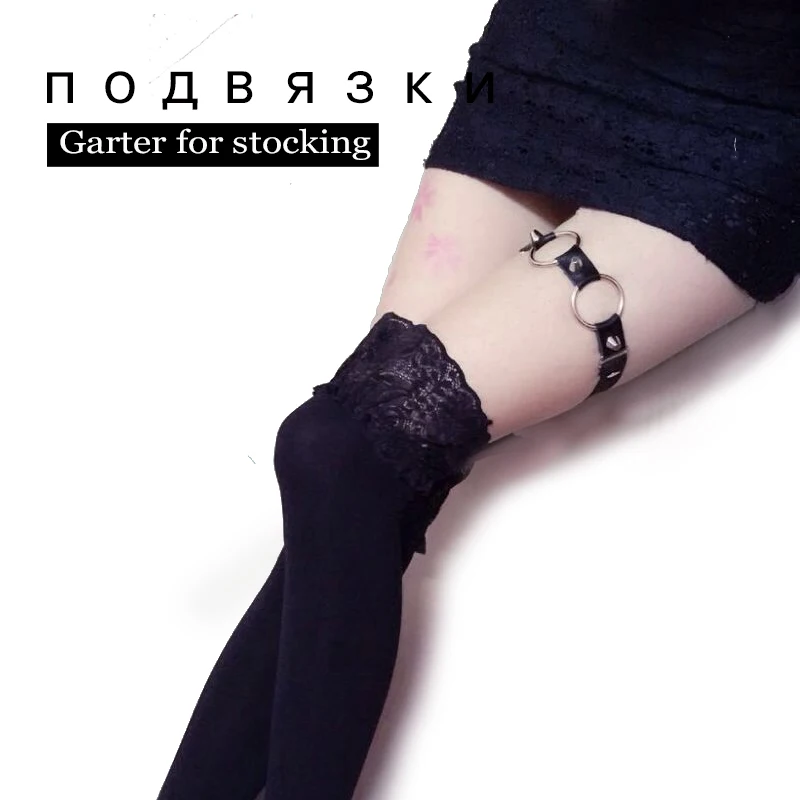 

Sexy Garters 2016 dark women Elastic Leg lace body jewely Garter Belt