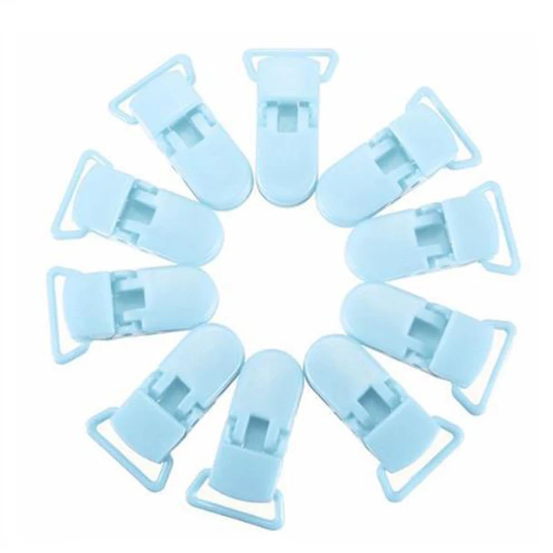 10Pcs Baby Kids T-shape Plastic Pacifier Clips Soother Dummy Style Badge Holder