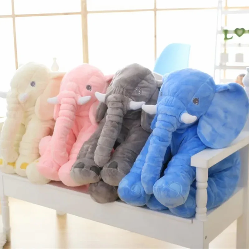 New 40cm 60cm 3colors Hot Stuffed Animals Plush oys With Sleeping Elephant Pillow Comforting Doll Birthday Gift Boys Girls Kids New 40cm 60cm 3colors Hot Stuffed Animals Plush oys With Sleeping Elephant Pillow Comforting Doll Birthday Gift Boys Girls Kids