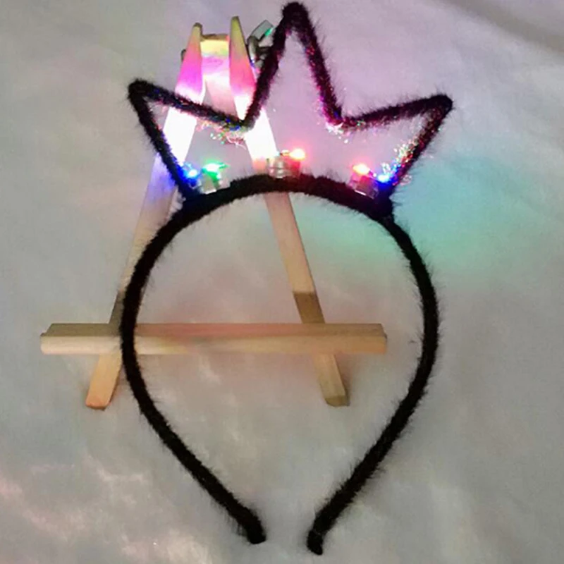 Christmas Toys Crown Led Headband Hair Light FlashingLight Up Toys Hair Accessories Royal Princess Hairband Led Party Supplies  (2)
