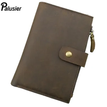 

Men Retro Crazy Horse Cowhide Wallet Short Designer Bifold Cash Slot Card Holder Zipper Coin Pocket Male Genuine Leather Purse