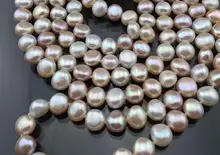 Encanto largo collar de perlas, 48 pulgadas collar de agua dulce natural, verdadera hechos a mano de la joyería, más Color para elegir