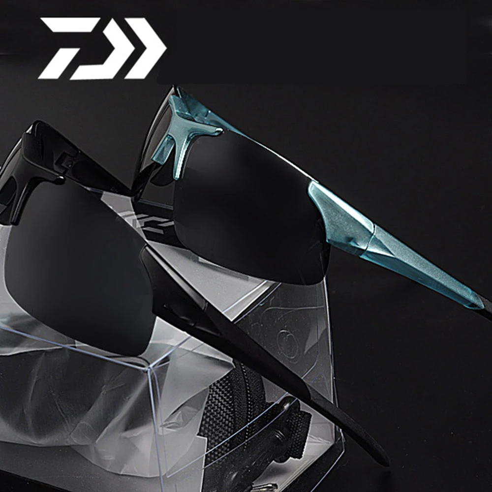 melhor Daiwa Pesca Desportiva ao ar livre Óculos De Sol Homens ou Mulheres óculos De Pesca Ciclismo Escalada Óculos de Sol com lentes de Resina Polarizada