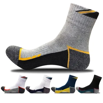 

3 pair of Fashion New Tube Color Matching Socks Men's Autumn And Winter Thick Section Of The Towel Thickening Terry Hair Cotton