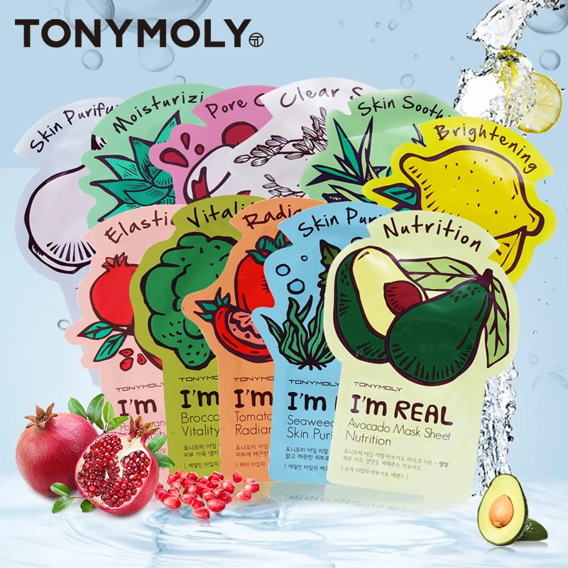 

Original TONY MOLY MASKS 10 Pcs I'm Real Mask 10 Kinds##