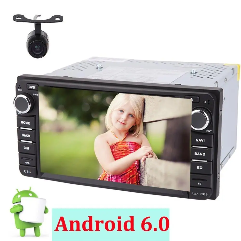 cheap 2din Car Radio Stereo For TOYOTA Corolla EX 2008 2013 din Android 6.0 Stereo GPS Navigation Wifi Cam in SWC USB SD CD DVD Player