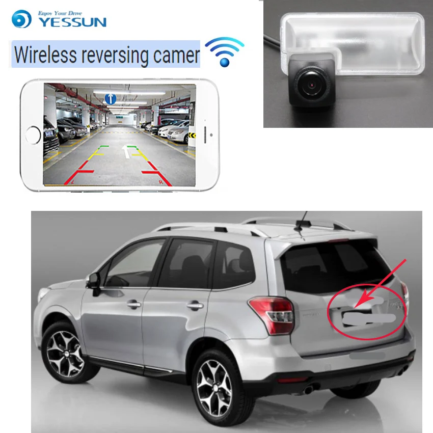1 wireless Rear camera For Subaru Forester SJ 2012 2013 2014 2015 2016 2017 2018 CCD Parking camera license plate Camera backup
