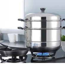 Сковорода из нержавеющей стали Пароварка кастрюля Пароварка с паром Высокая кастрюля c
