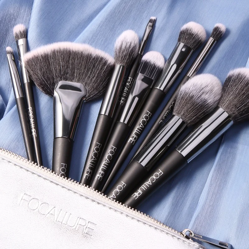 

FOCALLURE Makeup Brushes Set Professional with Bag Natural-synthetic Hair Eyeshadow Foundation Powder Brush Cosmetic Brushes