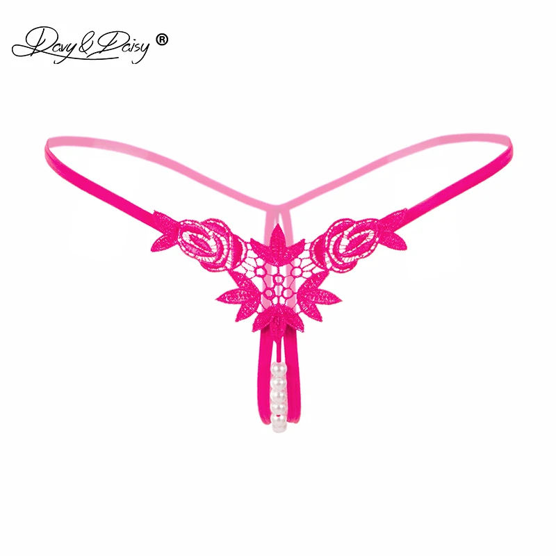 DAVYDAISY женские искусственные жемчужные стринги бусины в форме цветов кружевные