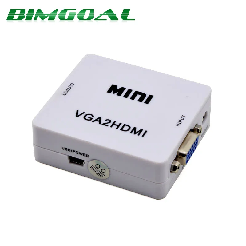 

Mini VGA to HDMI Converter With Audio VGA2HDMI 1080P Adapter Connector For Projector PC Laptop to HDTV