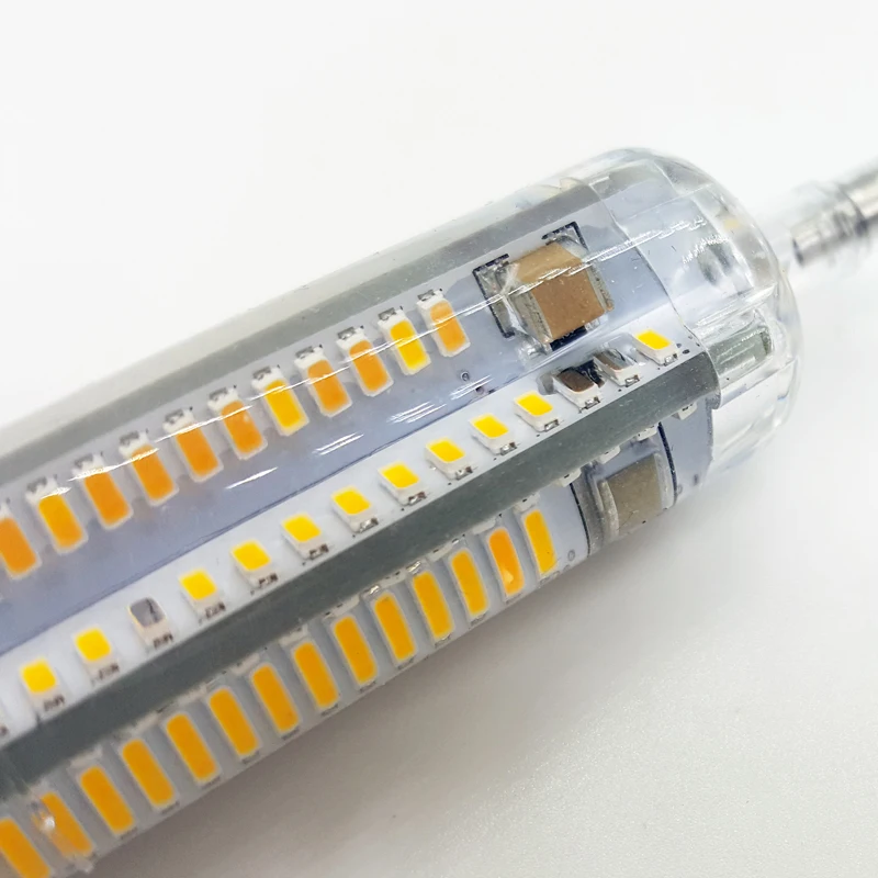 Силиконовая AC 220 В Светодиодная лампа R7S 3014SMD 2835 SMD 10 Вт 15 горизонтальная вилка