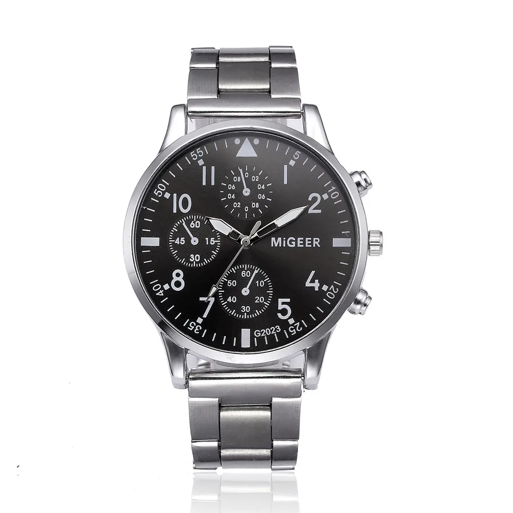 Модные Мужские Аналоговые кварцевые наручные часы из нержавеющей стали с кристаллами, мужские часы Reloj Hombre Bayan Kol Saati