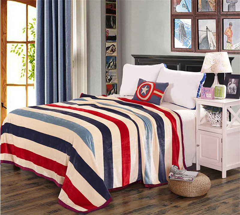 FullLove 2018 New Coral Fleece Fabric Blankets for Adults Spring Autumn