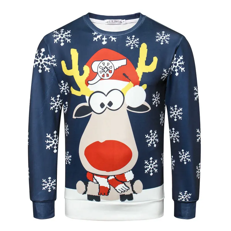 

3D Jumper Snowman Deer NEW Santa Claus Xmas Patterned Sweater Ugly Christmas Sweaters Tops For Men Women Pullovers