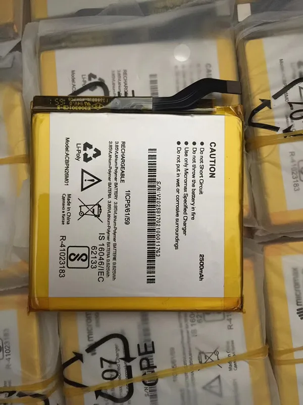 

3.85V ACBPN26M01 2500mAh battery For Micromax 1ICP5/61/59 ACBPN26M01 Battery