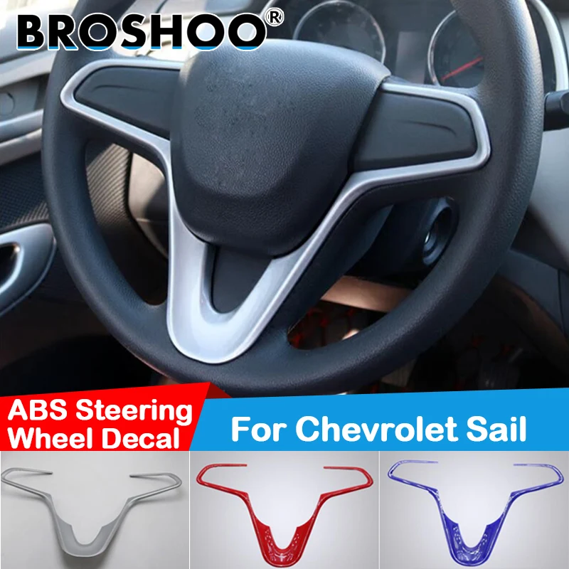 BROSHOO для Chevrolet New Sail автомобильный Стайлинг авто руль наклейка крышка рамка декоративная 3D наклейка стикер s автомобильные аксессуары