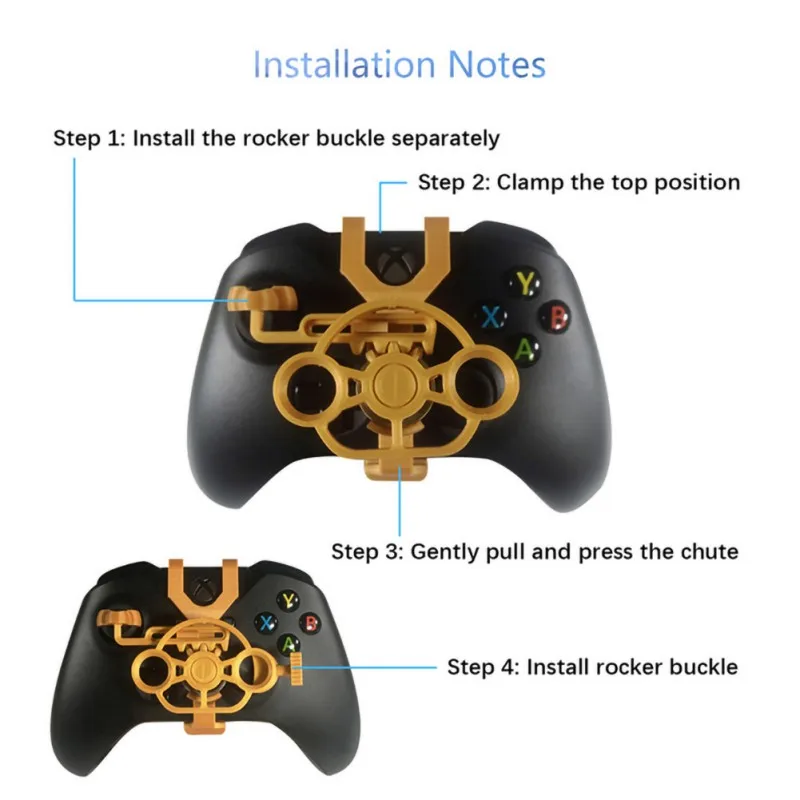 Gaming Racing Wheel pubg mobile joystick 3D Mini Steering case add on for Xbox One X / S Elite Controller | Электроника