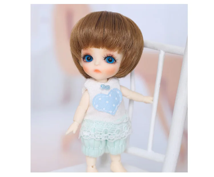 Парик для куклы BJD L12# размер 9 см 1/12 высокая температура парик короткие волосы bjd sd куклы парики в красоты Детские волосы