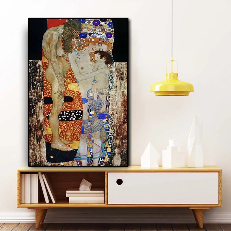 Густава Климта Три возраста женщины Картина маслом на холсте плакаты и принты скандинавские настенные картины для гостиной